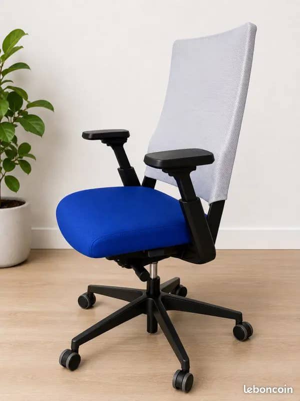 Forma 5 Kineo - Siège ergonomique de bureau – Assise bleue / Gris · photo 3