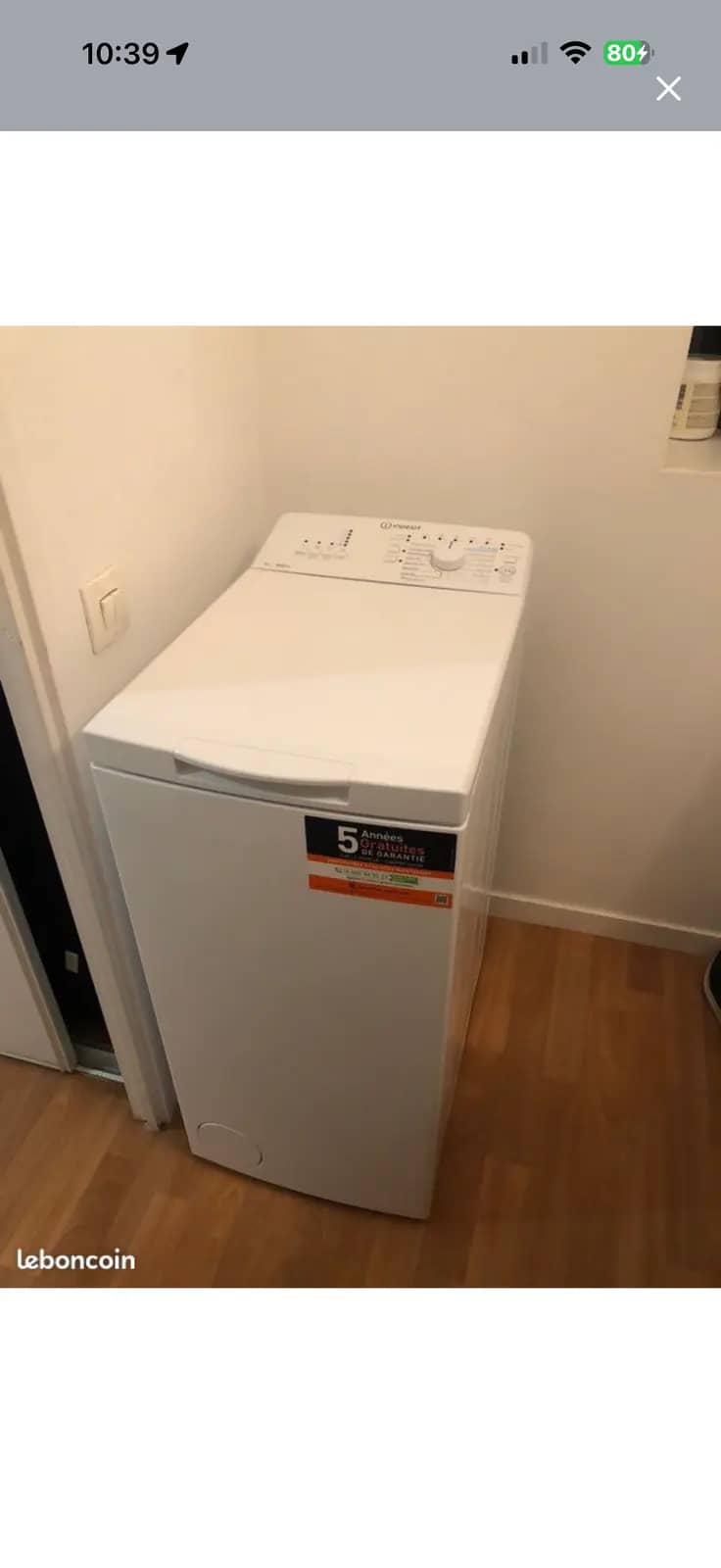 Lave linge top - INDESIT · photo 1