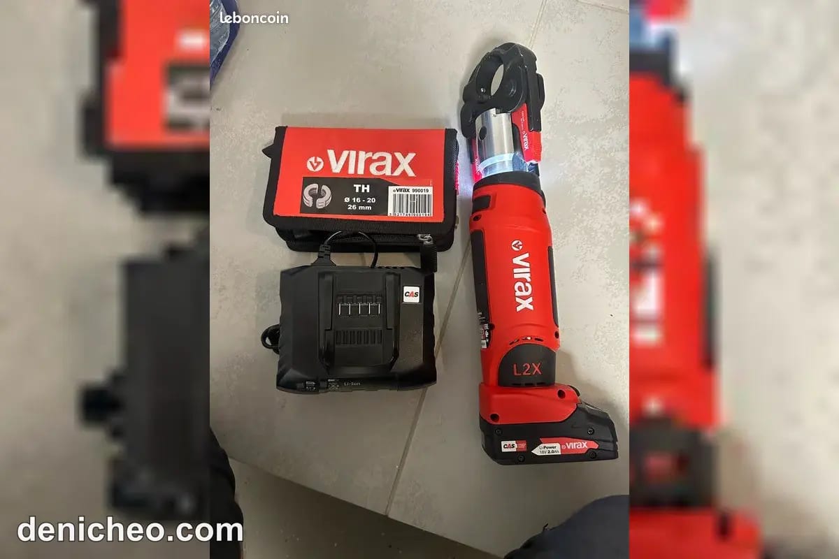 Sertisseuse Virax avec chargeur et embout · photo 1