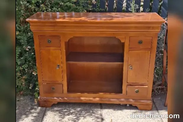 Meuble de rangement en bois vintage 110 cm – Petit buffet bas ou meubl · photo 1