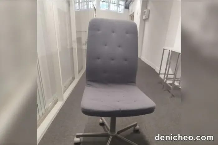 Chaisse de bureau en tissu gris · photo 1