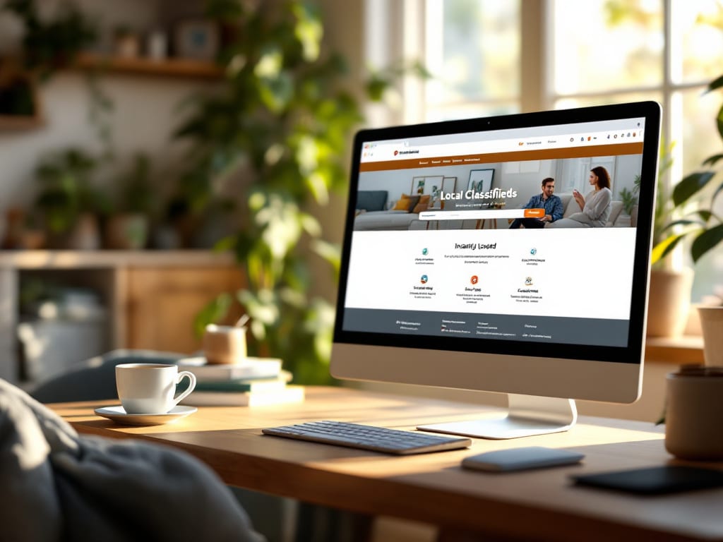 Capture d’écran du bas de page optimisé de Dénichéo affichant les liens utiles et informations de confiance sans délai